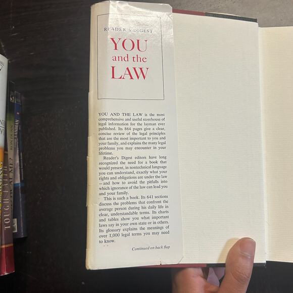 Vintage "You and the Law" Reader's Digest (1971, Hardcover) w Dust Jacket - Picture 2 of 6